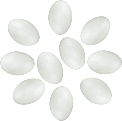 Easter Wooden Eggs White Fake Eggs to Paint Paintable Wood Eggs for Crafts Easter Decorations