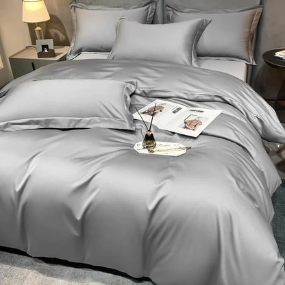 Neo Light Grey Silky Cotton Bedding Set