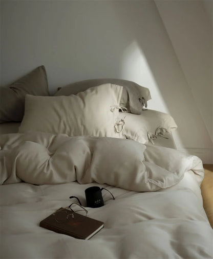 Silky Soft Tie Closure Tencel Bedding Set