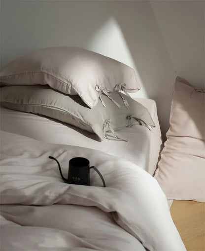 Silky Soft Tie Closure Tencel Bedding Set