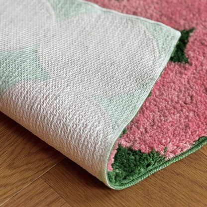Plush Floral Tufted Polyester Accent Rug