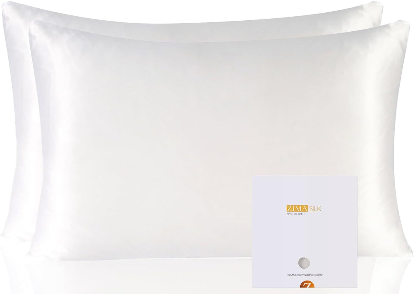 ZIMASILK 100% Pure Mulberry Silk Pillowcase for Hair and Skin Health,Soft and Smooth,Both Sides Premium Grade 6A Silk,600 Thread Count,With Hidden Zipper,1Pc(Standard 20''X26'',Beige) Bedding Home & Kitchen Pillowcases Sheets & Pillowcases