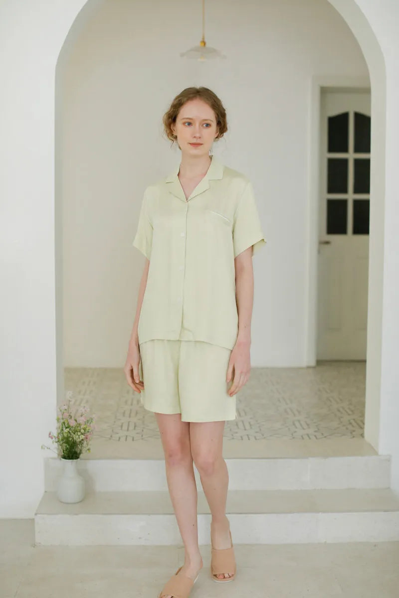 Silky Smooth Solid Cotton Sateen Pajama Set