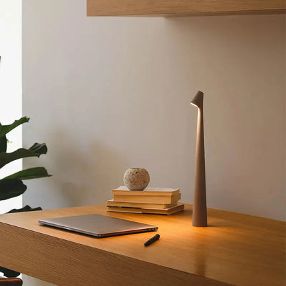 Sculptural Metal Cordless Touch Lamp