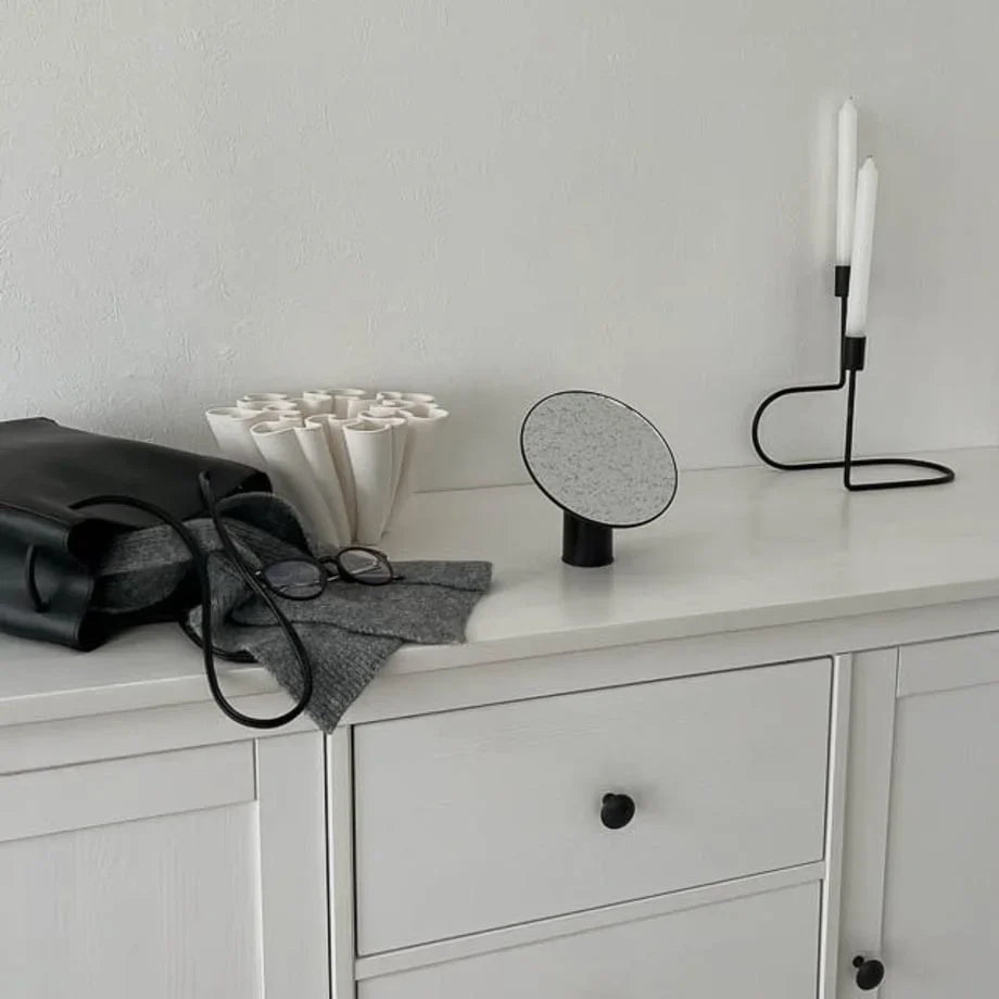 Sleek Minimalist 360° Rotating Desktop Mirror