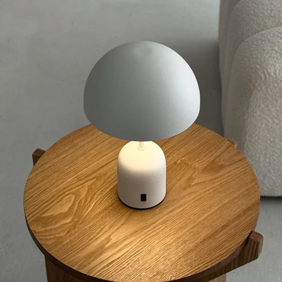 Smooth Mushroom Dome Metal Accent Lamp