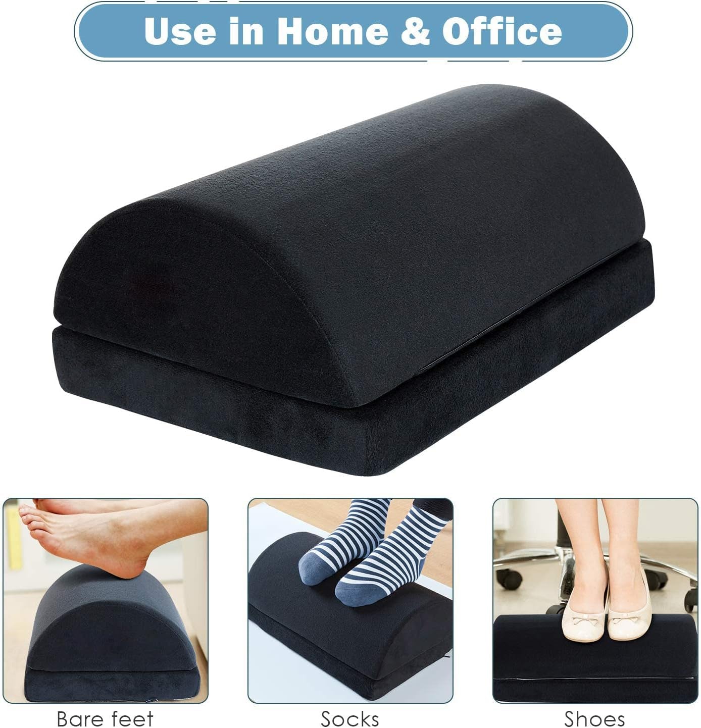 Foot Rest for under Desk at Work,Adjustable Foot Rest for Optimum Level of Comfort, Ergonomic Office Desk Foot Rest under Desk Footrest with Non-Slip Bottom, Desk Foot Stool Work from Home Accessories Footrests Furniture Accessories Office Furniture & Lighting Office Products