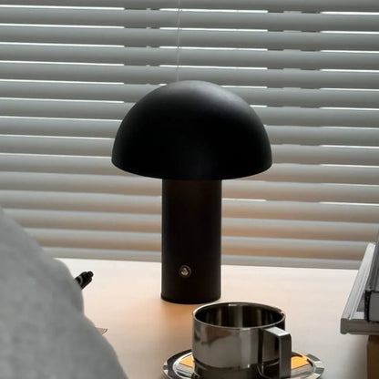 Matte Minimalist Metal Mushroom Table Lamp