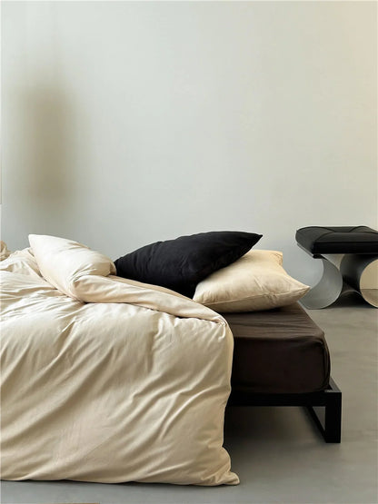 Plush Solid Color Velvet Bedding Set