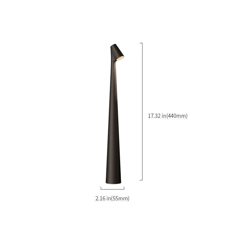 Sculptural Metal Cordless Touch Lamp