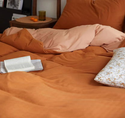 Ultra-Soft Reversible Dual-Tone Jersey Cotton Bedding Set
