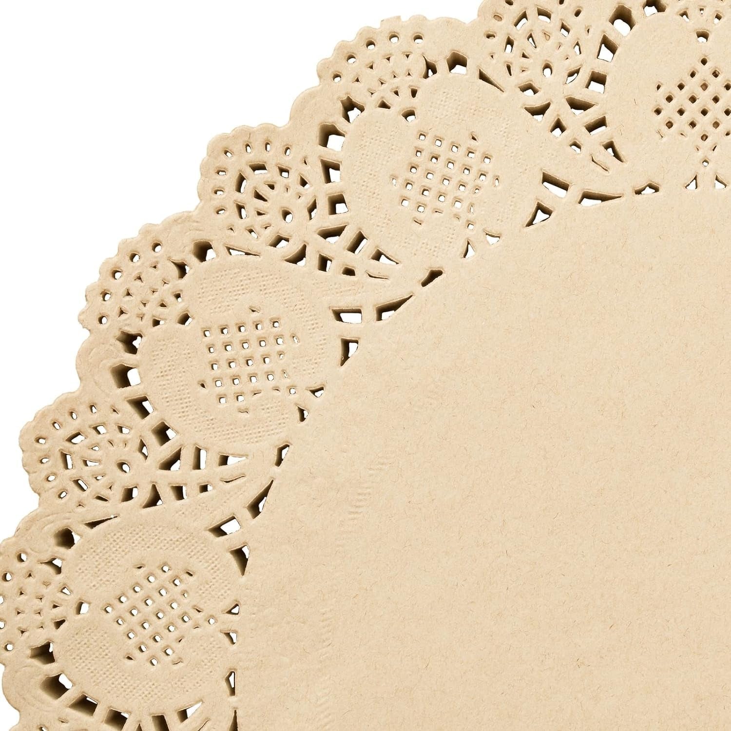 Juvale 250 Pack round Paper Placemats for Cakes, Desserts, Light Brown Doilies for Food, Formal Events (12 In) Disposable Table Covers Doilies Home & Kitchen Kitchen & Dining Kitchen & Table Linens