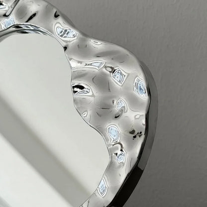 Molten Irregular Chrome Desktop Mirror