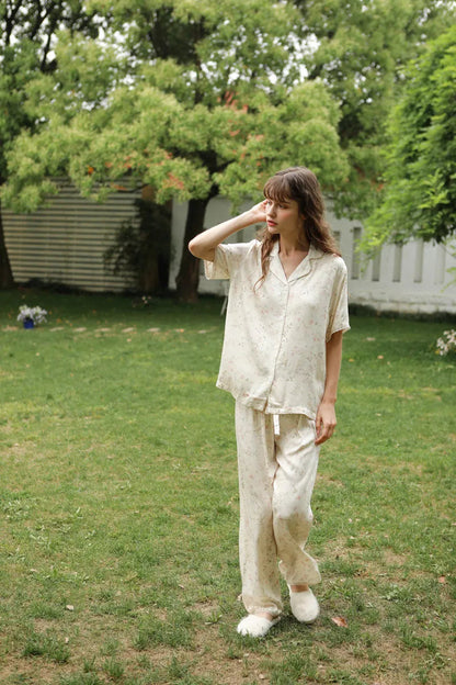 Silky Dainty Floral Cotton Sateen Pajama