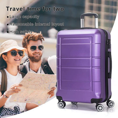 NIUTA 3 Piece Luggage Sets TSA Lock and 20"/24"/28"- Purple Clothing Luggage Luggage & Bags Luggage & Travel Gear Luggage Sets Shoes & Jewelry Suitcases