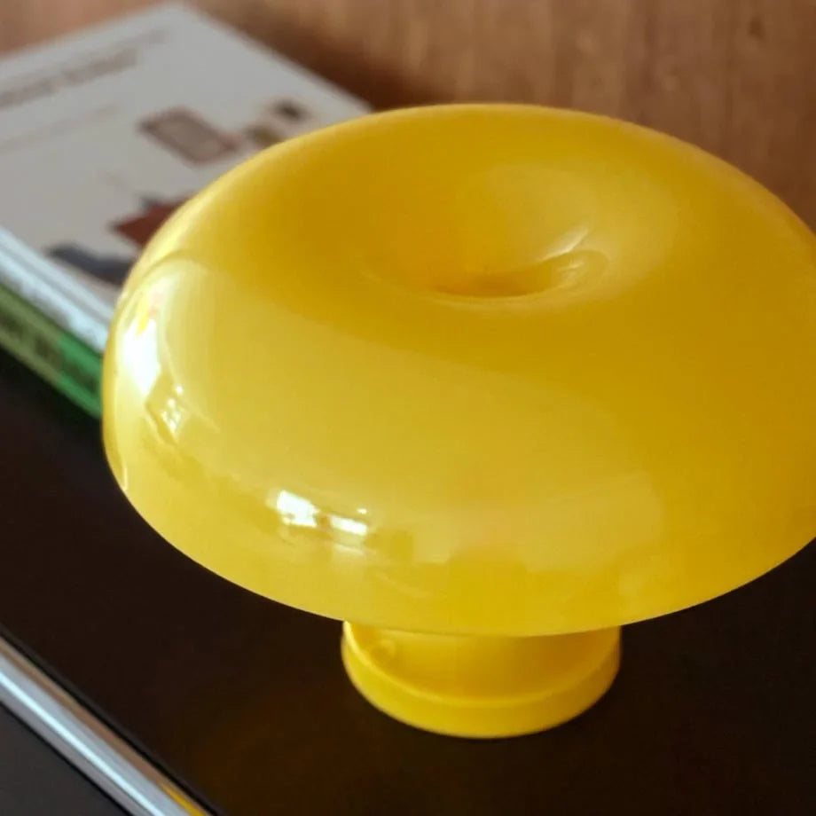 Retro Glossy Mushroom Accent Lamp