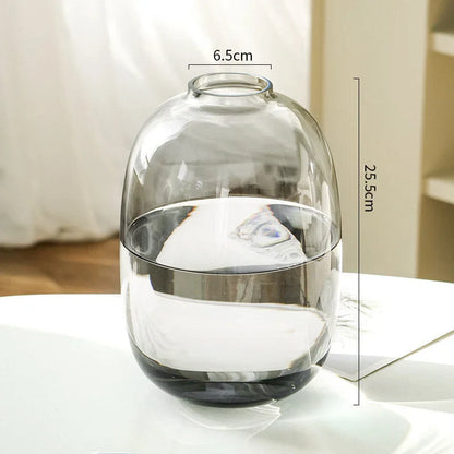 Minimalist Tinted Oval Glass Vase