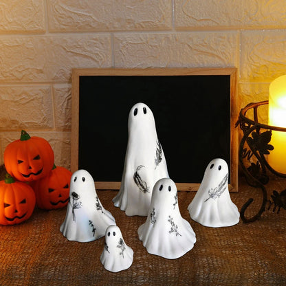 5Pcs Cute Ghost Sculpture Miniature