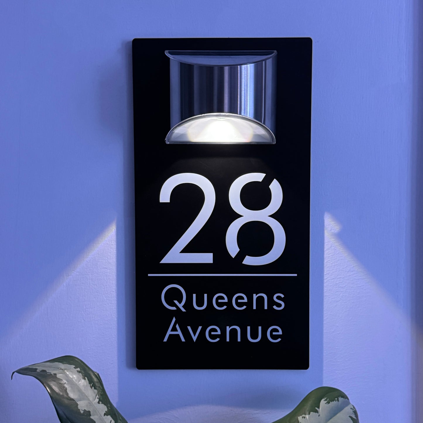 Plaque de porte moderne solaire personnalisée