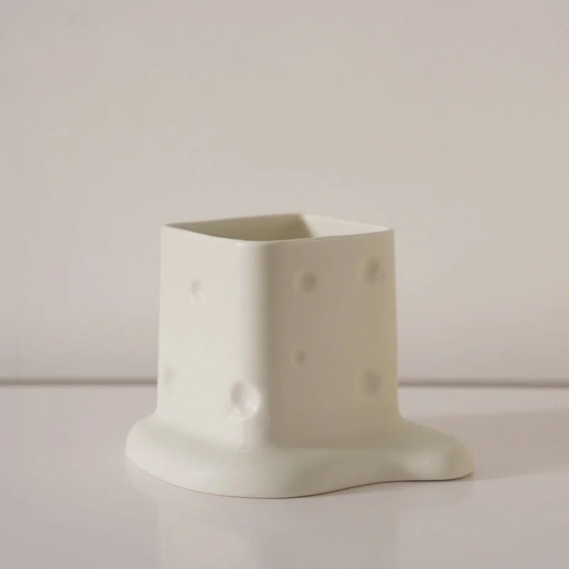 Melting Cheese Ceramic Desktop Organizer