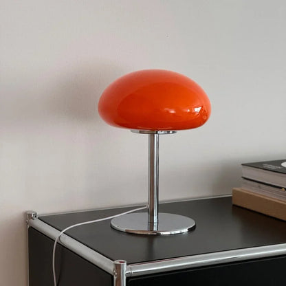 Glossy Dome Metal Mushroom Accent Lamp