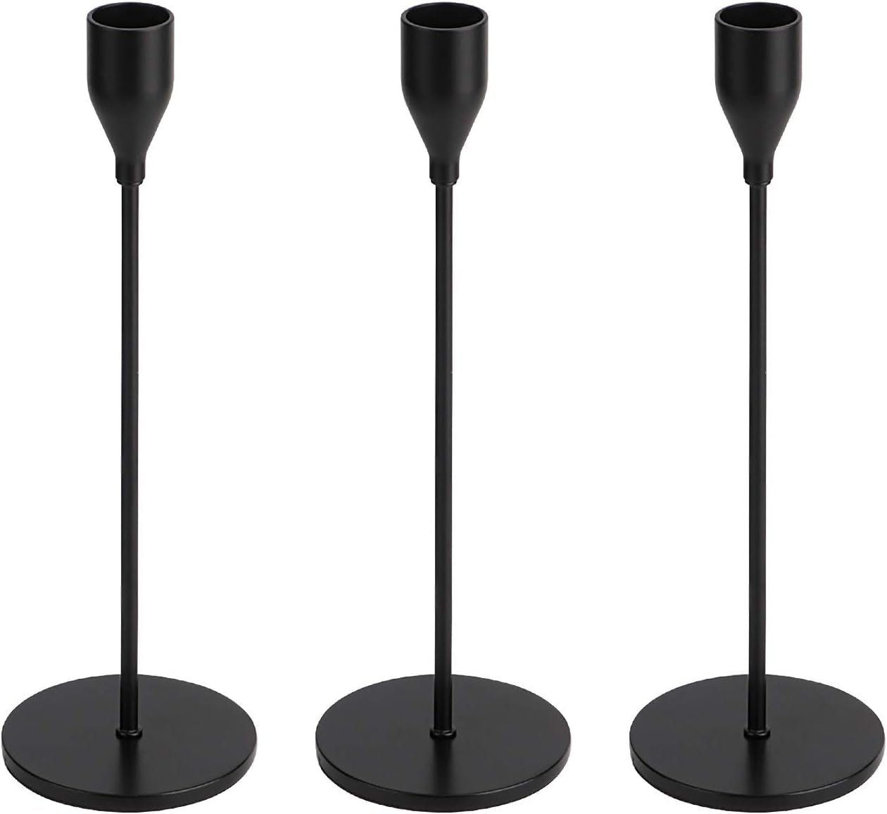 Dedoot Candle Holder, Taper Candle Holders Set of 3, 9.5Inch Tall Black Candlestick Holder Tall Metal Candle Holder Fits 3/4 Inch Candlestick, Decorative Candle Stand for Table Candleholders Candles & Holders Candlestick Holders Home & Kitchen Home Décor Products