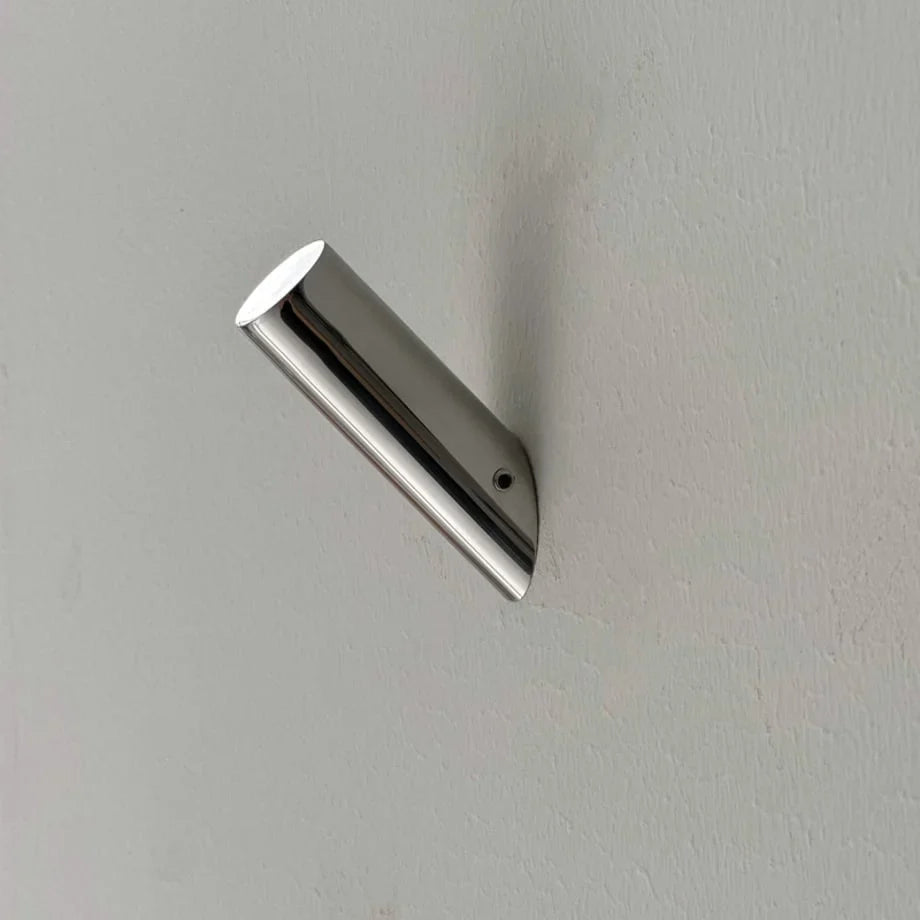 Polished Cylindrical Metal Wall Hook