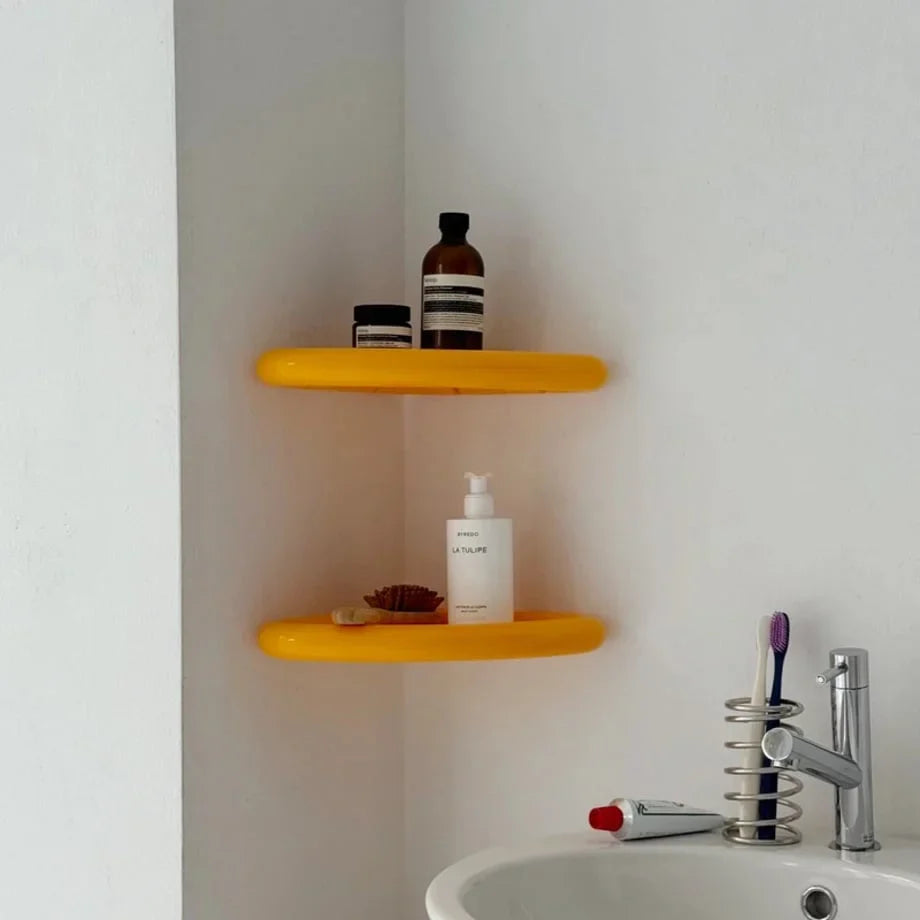 Chunky Curved ABS Floating Corner Shelf