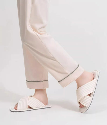 Cushioned Quilted Cotton House Slippers