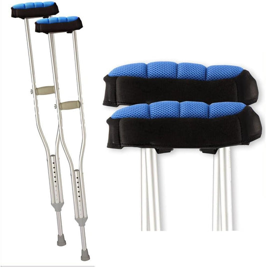 Ergopad- Soft Ergonomic Double-Layer Foam Padding for Walking Arm Crutches - Universal Underarm Double Padded Forearm Handle Crutch Pillow Covers with Lateral Cushioned Support (2 Unit Pack-Universal) Canes Crutch Accessories Crutch Pads Crutches & Accessories Medical Supplies & Equipment Mobility & Daily Living Aids Mobility Aids & Equipment