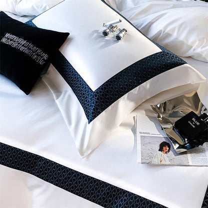Sablier White Luxury Egyptian Cotton Bedding Set