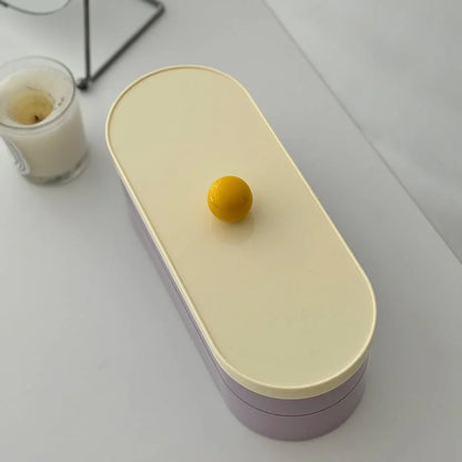 Smooth Colorblock ABS Makeup Organizer