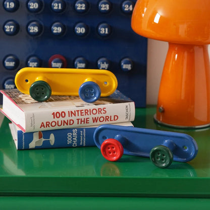 Playful Button Ceramic Wall Hooks