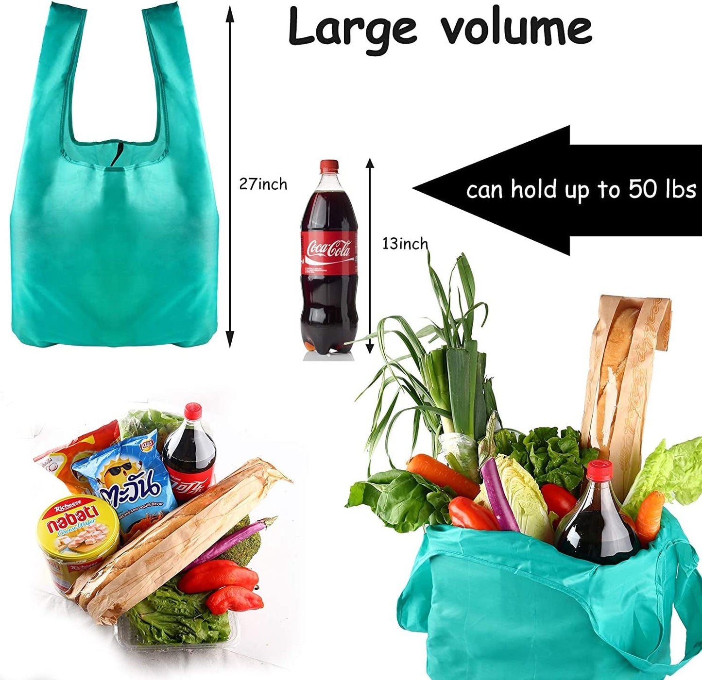 BURVAGY Grocery Bags Reusable Shopping Totes Foldable 15 Pack Ripstop 50LBS Xlarge Folding Bags with Pouch Gift Bags Machine Washable Waterproof Eco-Friendly Practical Home & Kitchen Kitchen & Dining Luggage & Bags Reusable Grocery Bags Shopping Totes Storage & Organization Travel & To-Go Food Containers