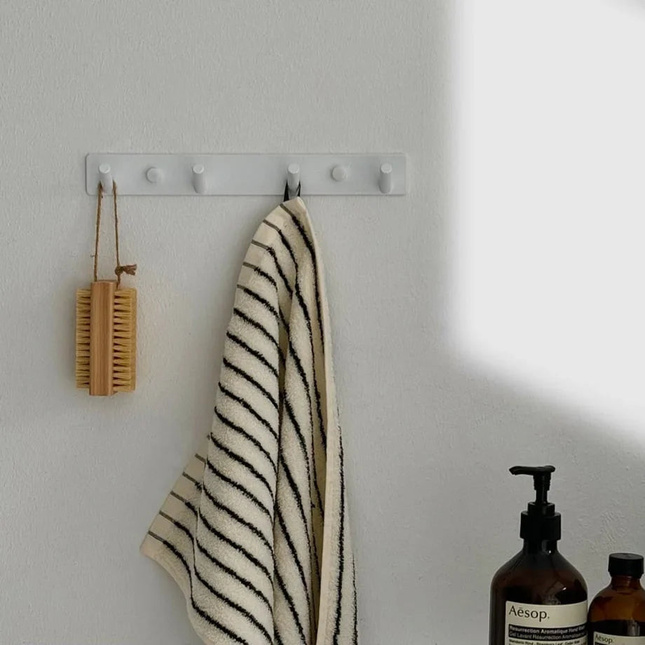 Sleek Minimalist Metal Wall Hook Rack