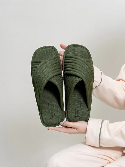 Cushioned Quilted Cotton House Slippers