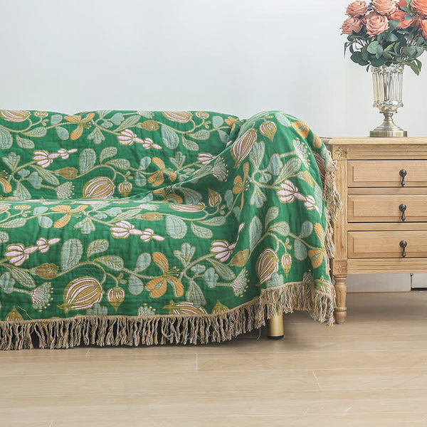 Verdant Garden Throw Blanket