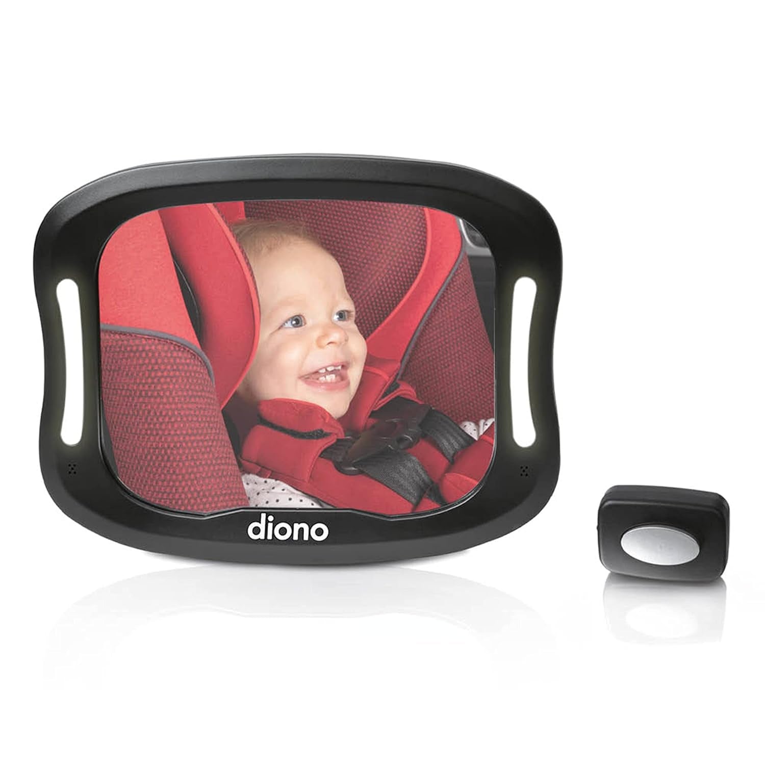 Diono Easy View XXL Baby Car Mirror with Extra Wide View, Safety Car Seat Mirror for Rear Facing Infant with 360 Rotation, LED Night Light, Wide Crystal Clear View, Shatterproof, Crash Tested Accessories Baby Products Car Seats & Accessories Rear Facing Mirrors