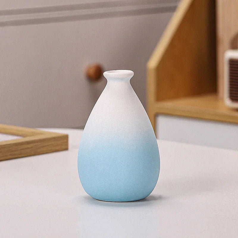 Pastel Ombre Frosted Ceramic Bud Vase