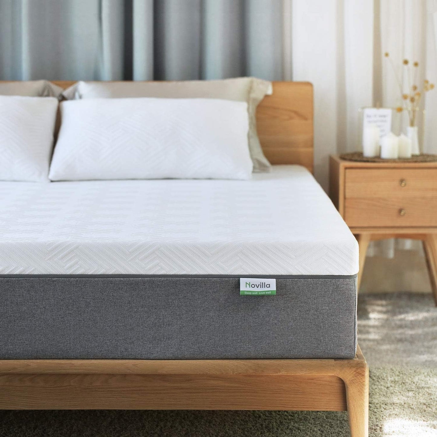 Novilla Queen Size Mattress, 12 Inch Gel Memory Foam Mattress for Cool Sleep & Pressure Relief, Medium Plush Feel with Motion Isolating, Bliss Bedroom Furniture Furniture Home & Kitchen Mattresses Mattresses & Box Springs