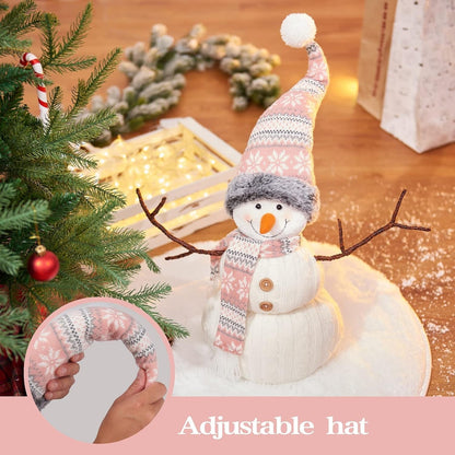 Christmas 2023 Animated Snowman Decorations, Xmas Handmade Plush Ornaments for Indoor, Home and Holiday, Present for Family and Friends Collectible Dolls Home & Kitchen Home Décor Accents Home Décor Products