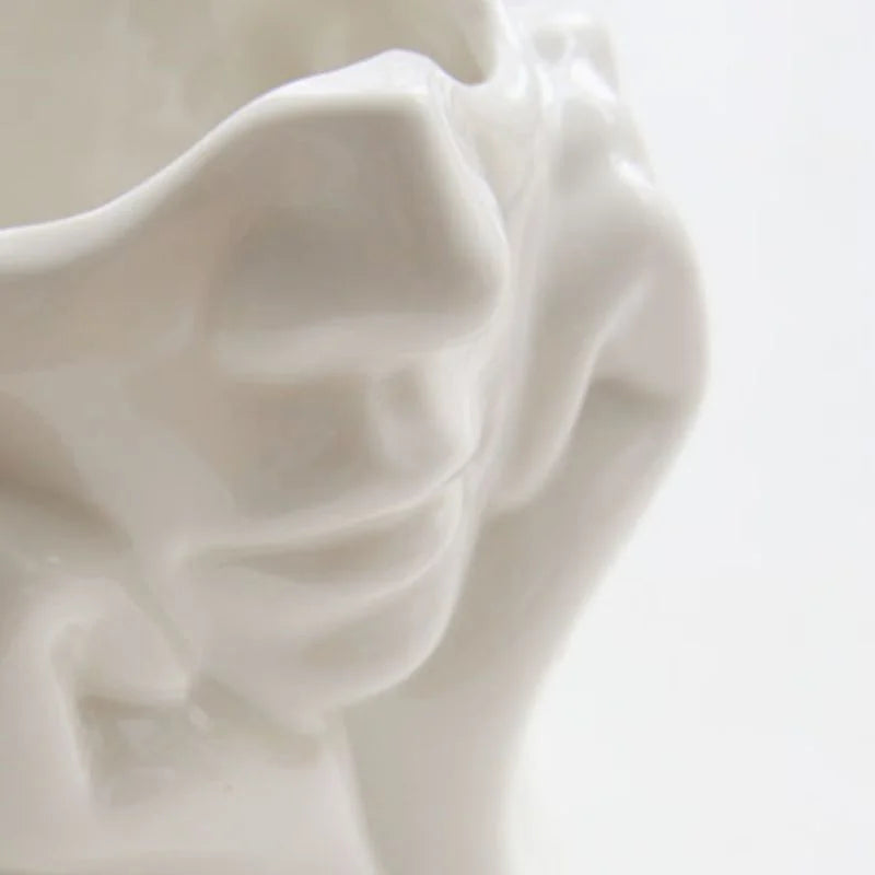 Sculptural Abstract Face Resin Vase