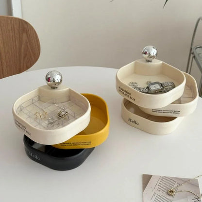 Minimalist Rotating 3-Tier Jewelry Organizer