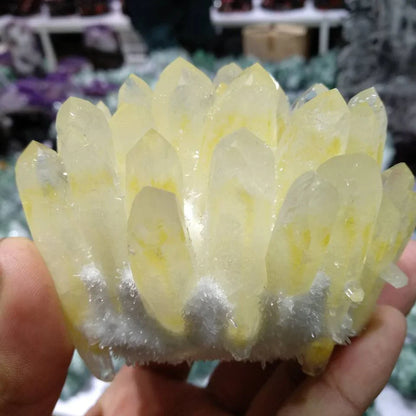 600g Natural Yellow Quartz Crystal