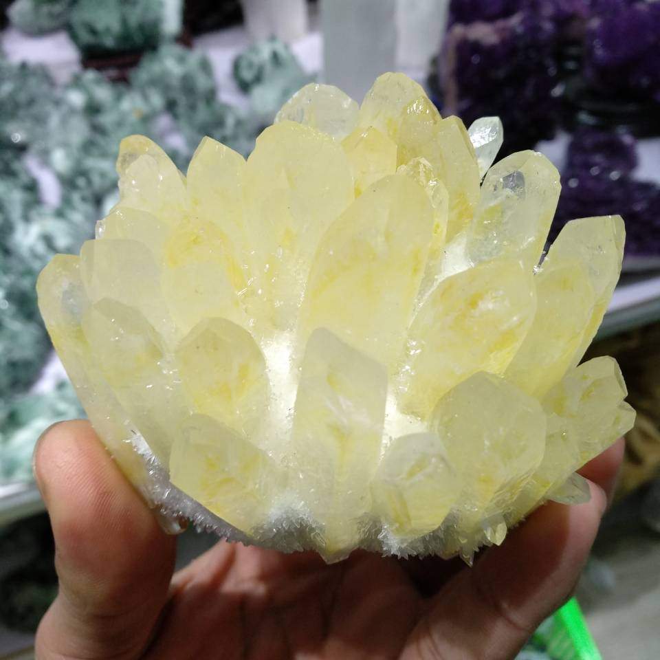 600g de cristal de cuarzo amarillo natural