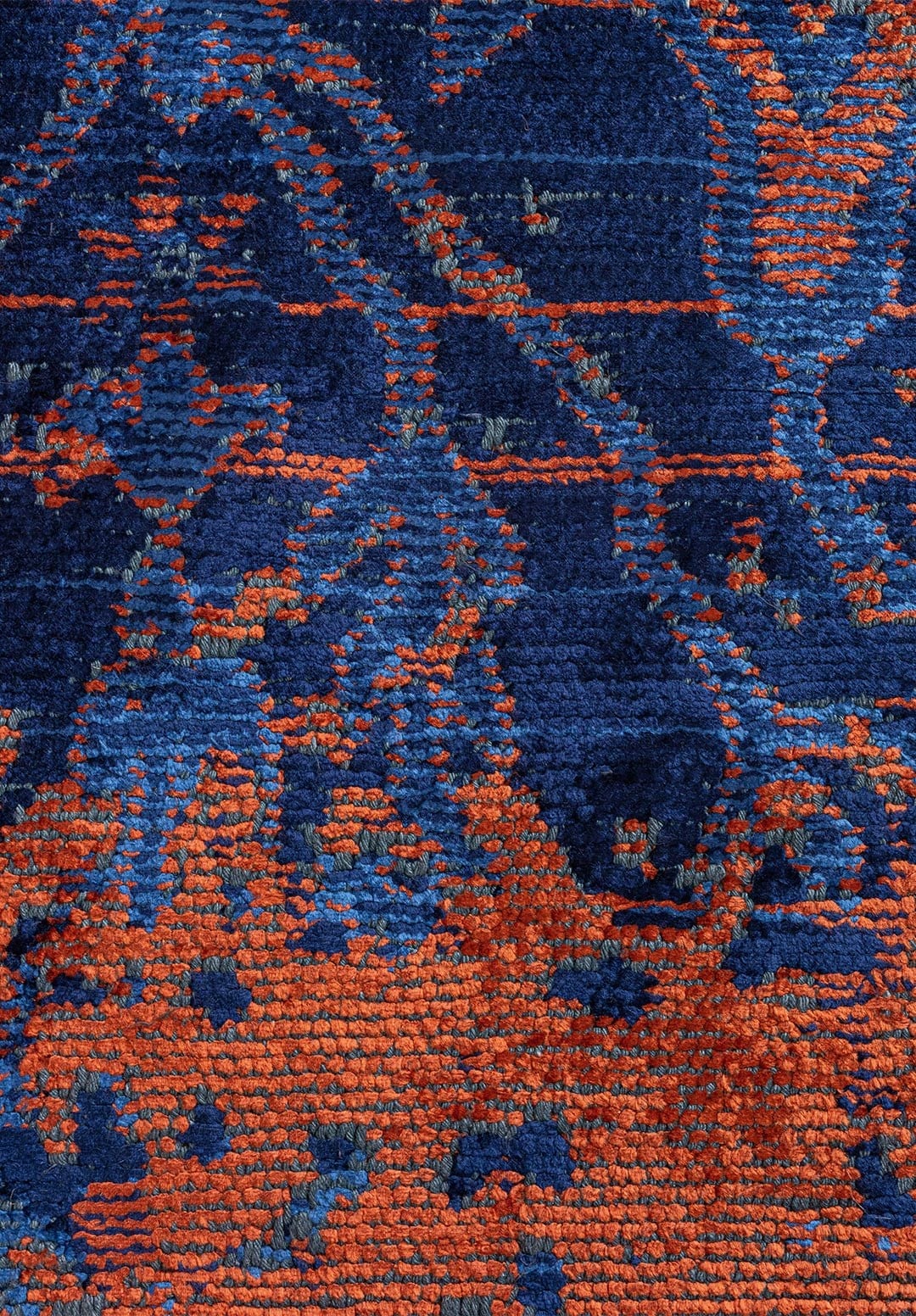 Patina Dark Navy - Rust Rug