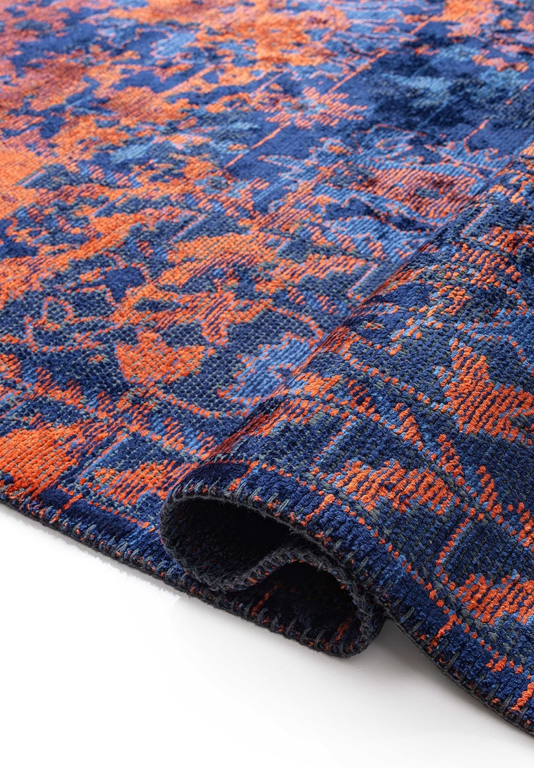 Patina Dark Navy - Rust Rug