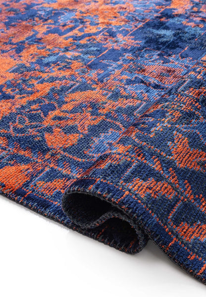 Patina Dark Navy - Rust Rug