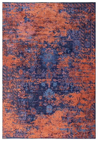 Patina Dark Navy - Rust Rug