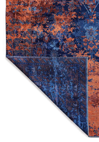 Patina Dark Navy - Rust Rug